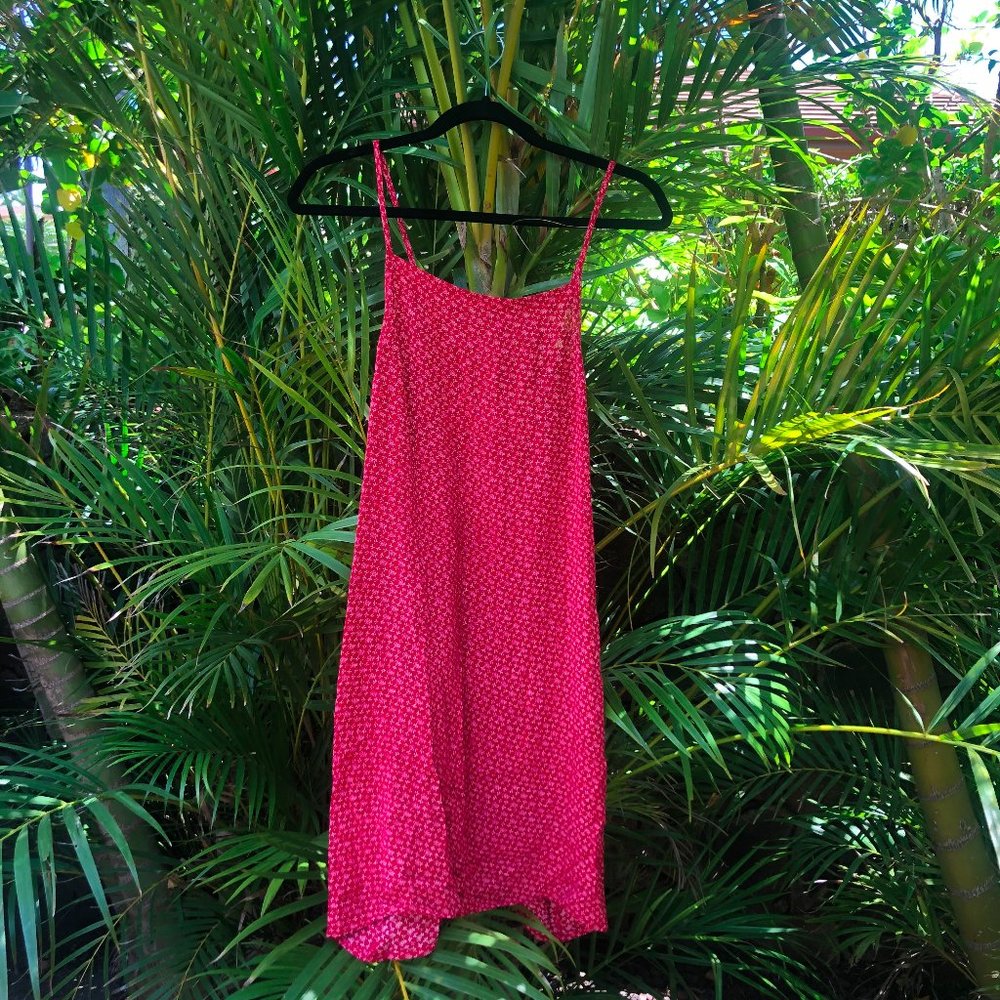 Brandy Melville Micro Strappy Floral Mini Dress